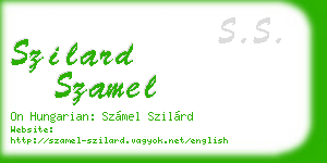 szilard szamel business card