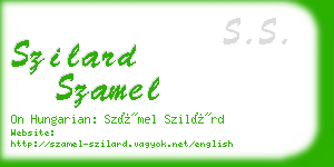 szilard szamel business card